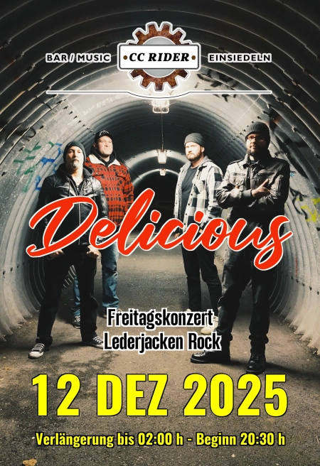Konzert Einsiedeln 12.12.2025 - Verlängerung bis 02:00 h - Beginn 20:30 h mit «Delicious»