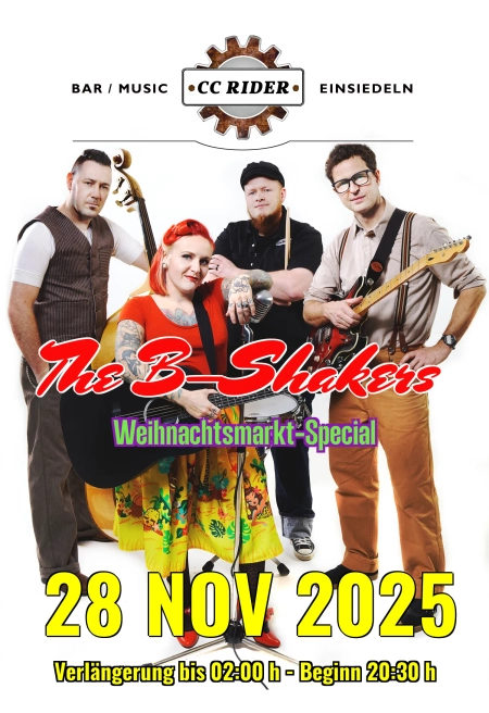 Konzert Einsiedeln 28.11.2025 - Verlängerung bis 02:00 h - Beginn 20:30 h mit «The B-Shakers»
